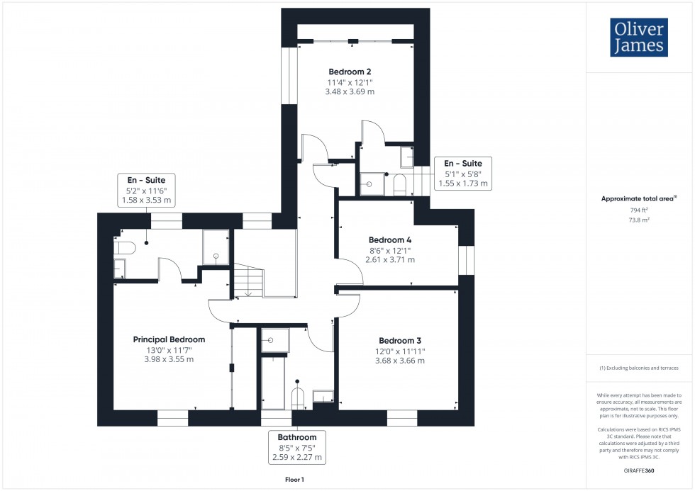 Floorplan for The Glades, Huntingdon, PE29