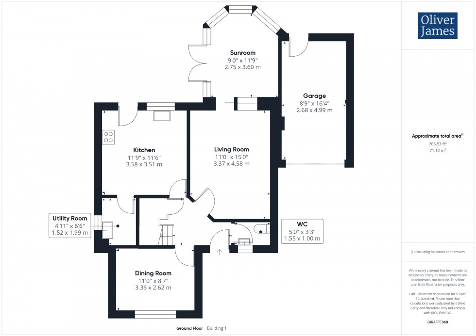 Floorplan for Burnett Way, Hartford, PE29