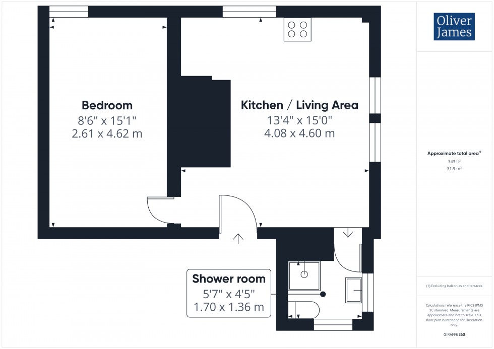 Floorplan for Grammar School Walk, Huntingdon, PE29