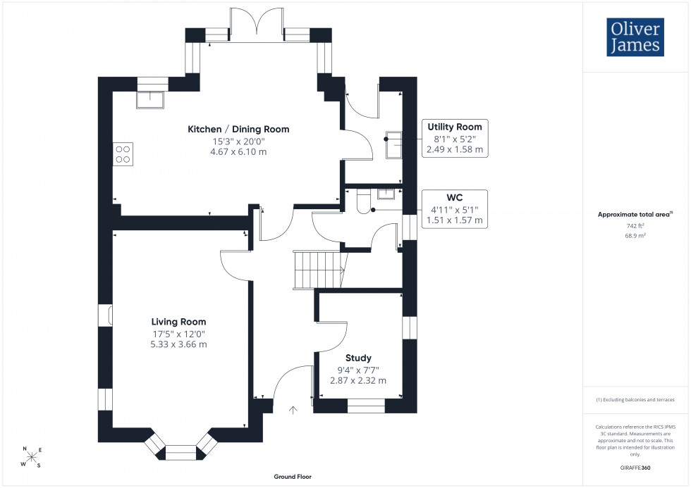 Floorplan for Saxon Way, Warboys, PE28