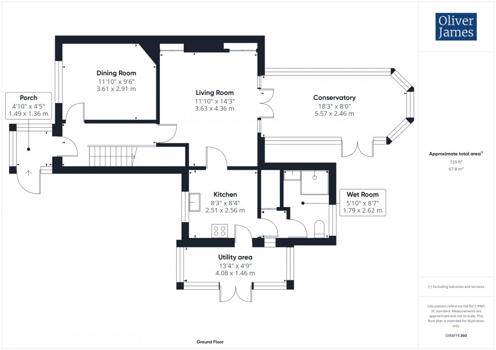 Floorplan for Alberta Crescent, Huntingdon, PE29