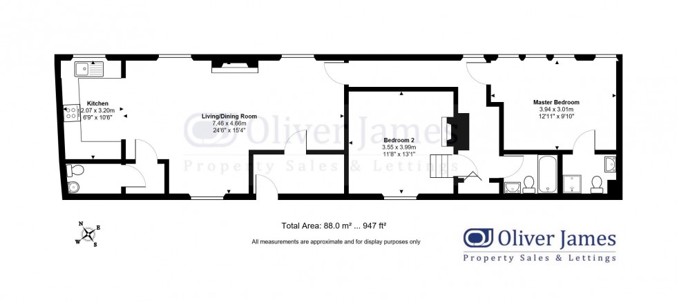 Floorplan for Walden House, George Street, Huntingdon.