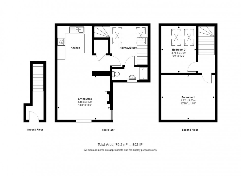 Floorplan for Royal Oak Passage, Huntingdon