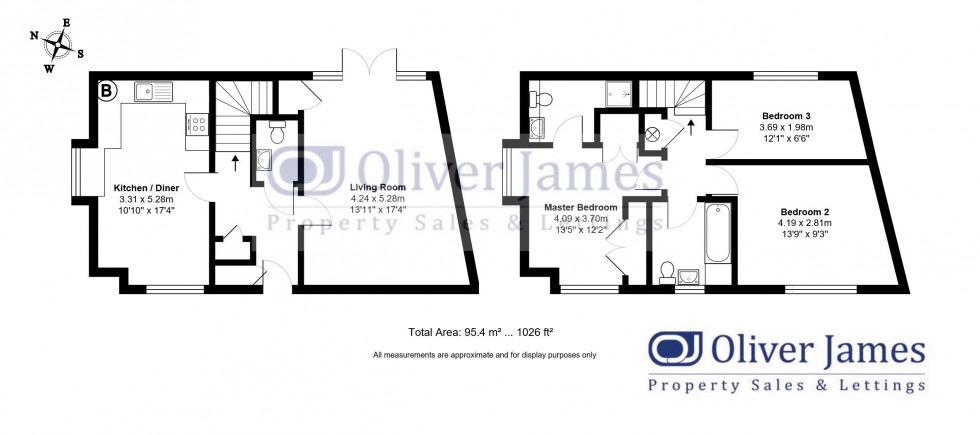 Floorplan for Beaton Crescent, Huntingdon, Cambridgeshire.