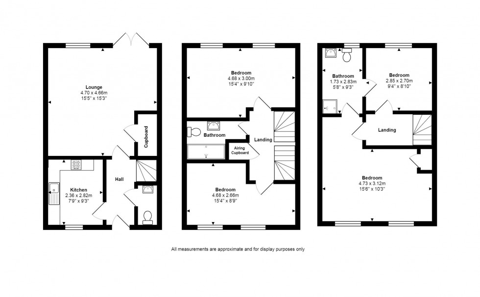 Floorplan for Robertson Way, Sapley, Huntingdon