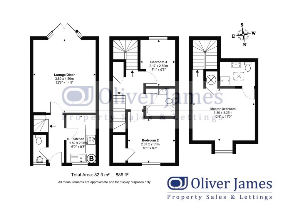 Floorplan for Robertson Way, Sapley, Huntingdon.