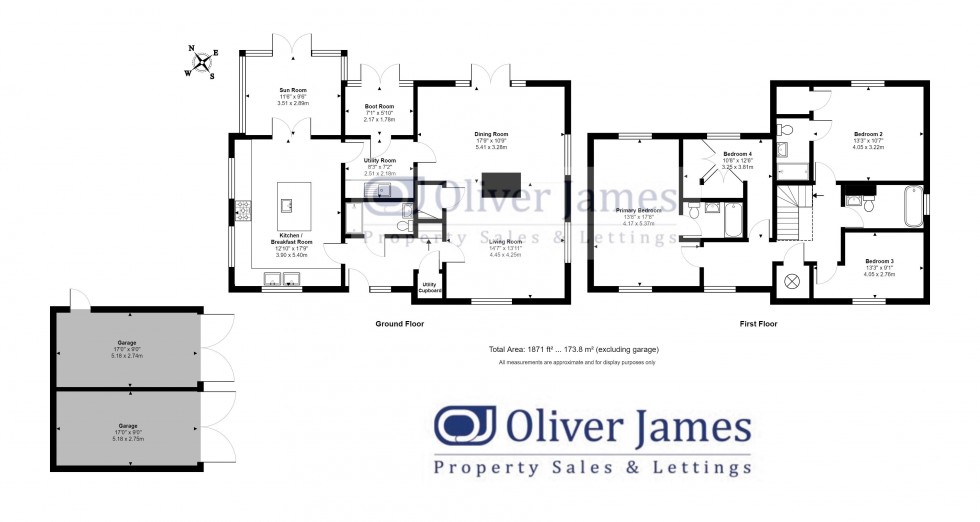 Floorplan for Station Road, Abbots Ripton, Cambridgeshire.