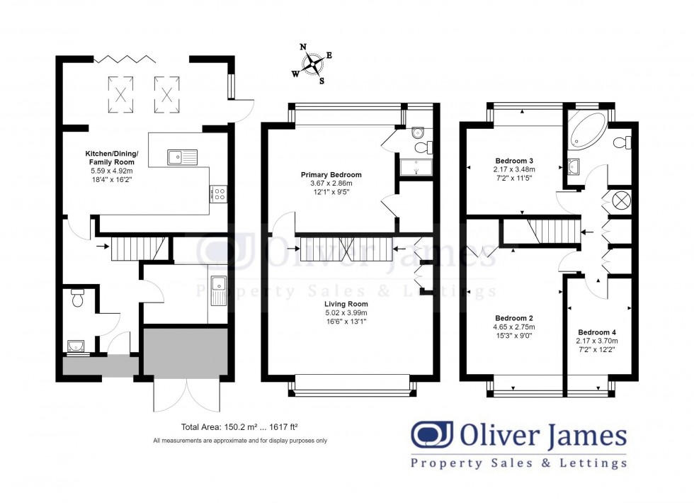 Floorplan for Huntingdon Road, Wyton, Huntingdon.