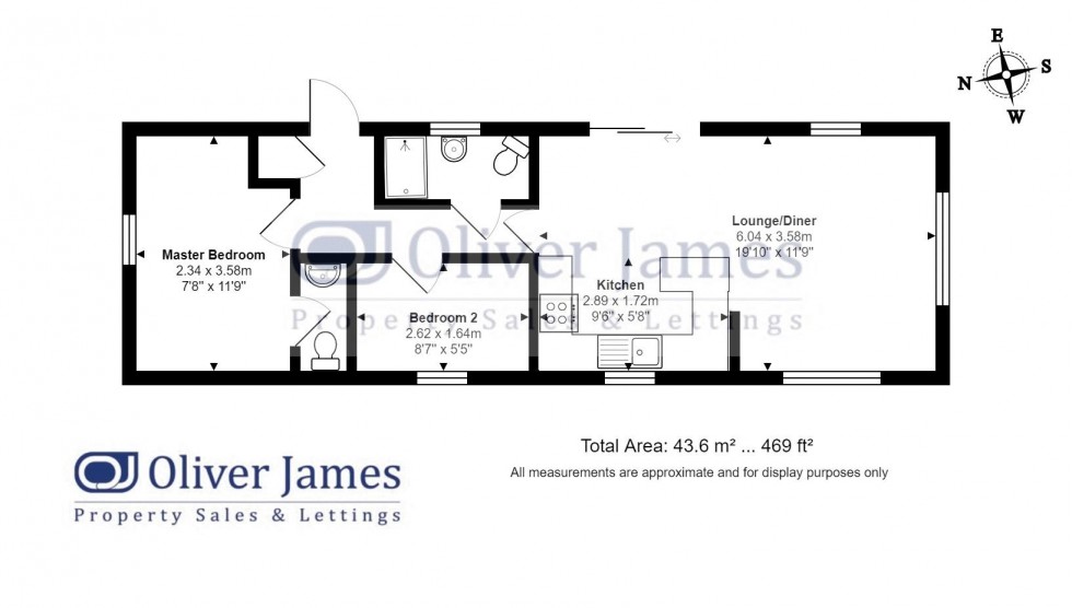 Floorplan for Hartford Marina, Banks End, Huntingdon