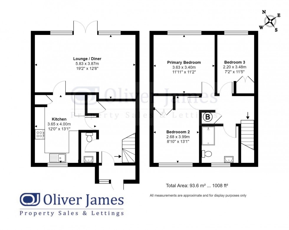 Floorplan for Miller Way, Brampton, Huntingdon