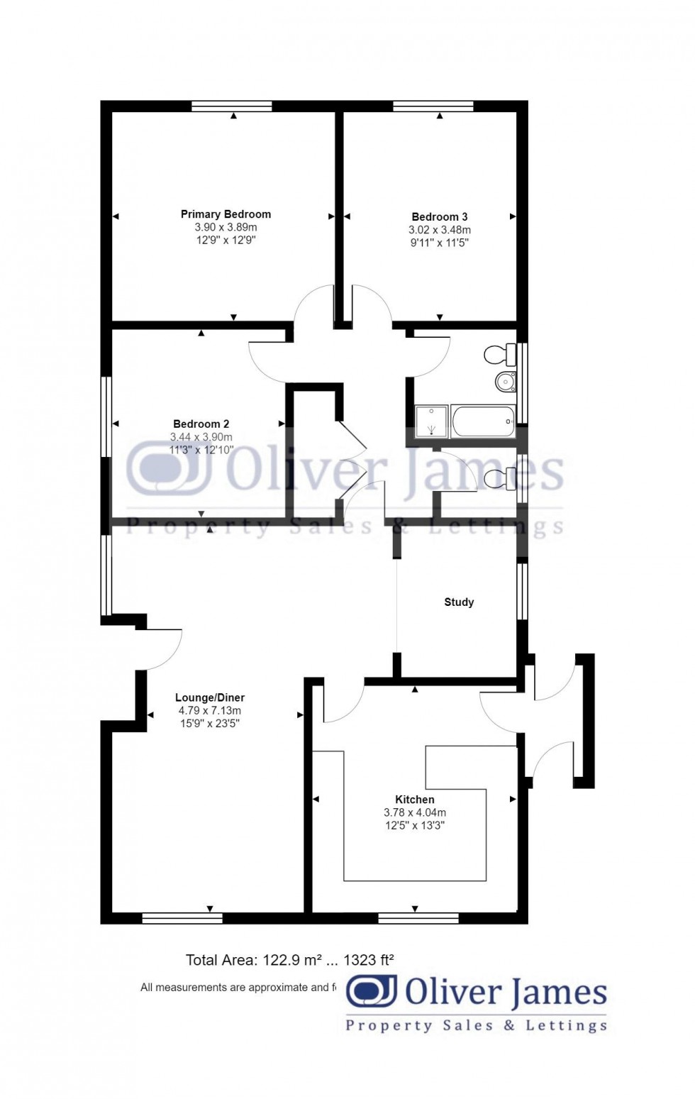 Floorplan for Ramsey Road, Warboys, Cambridgeshire.