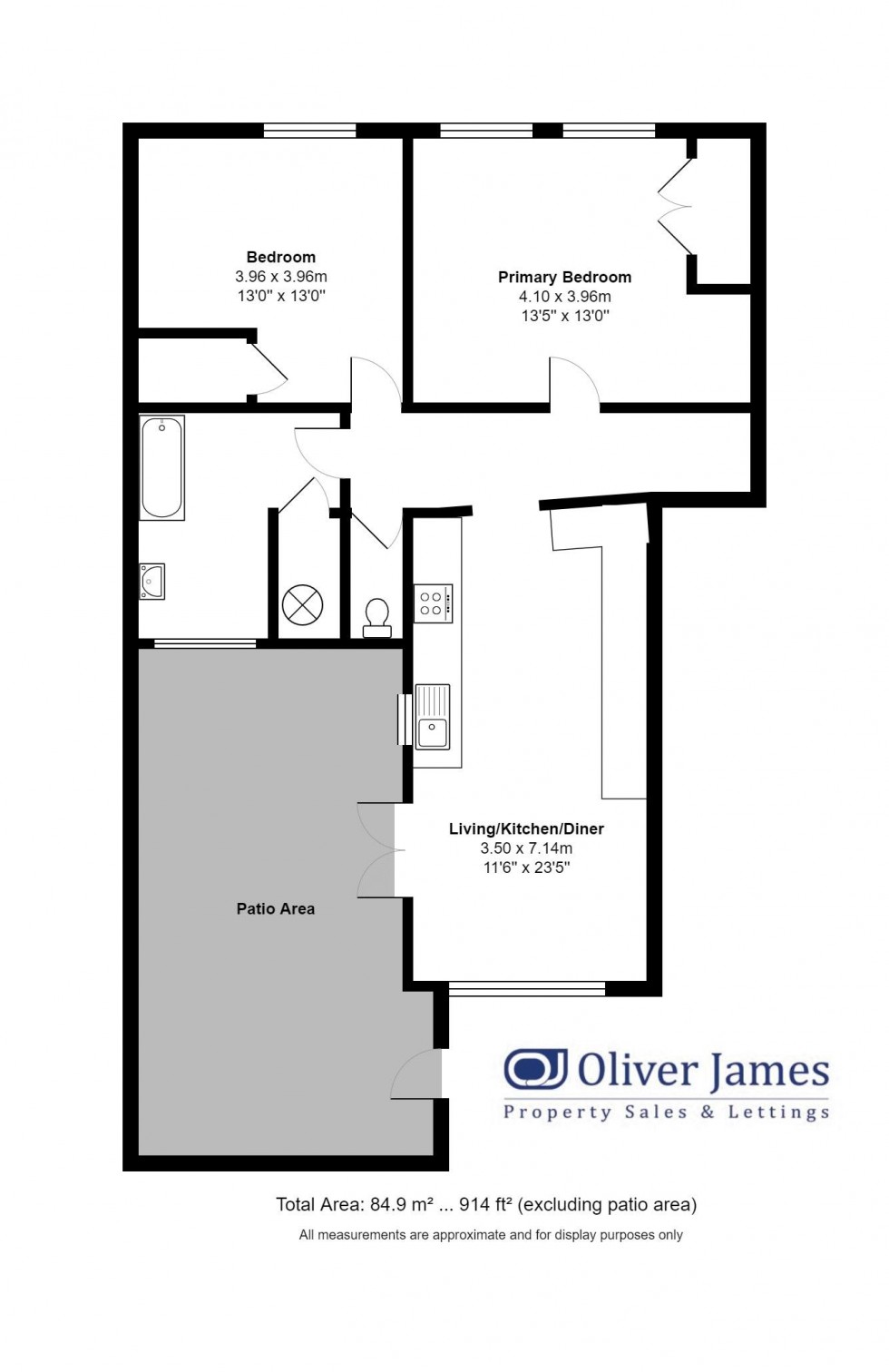 Floorplan for Great Whyte, Ramsey Cambridgeshire.