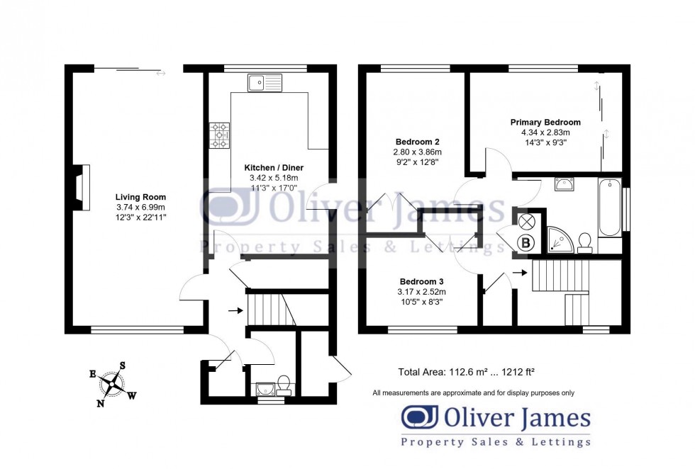 Floorplan for Florida Avenue, Huntingdon, Cambridgeshire.