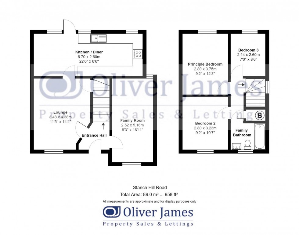 Floorplan for Stanch Hill Road, Sawtry.