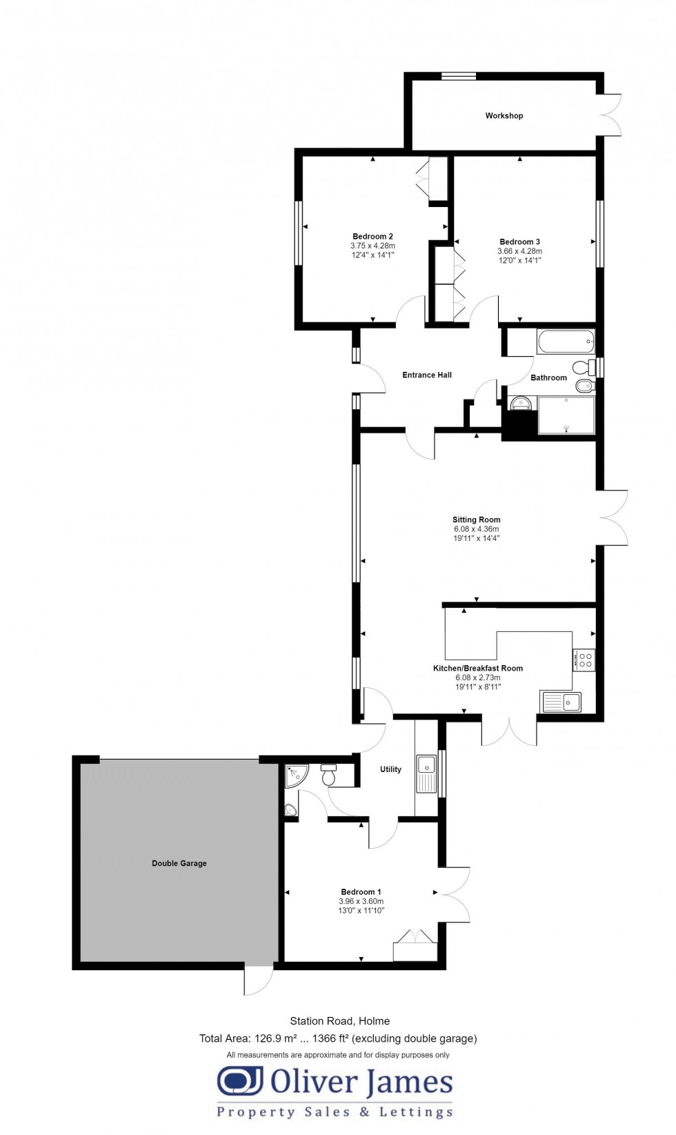 Floorplan for Station Road, Holme, Cambridgeshire.