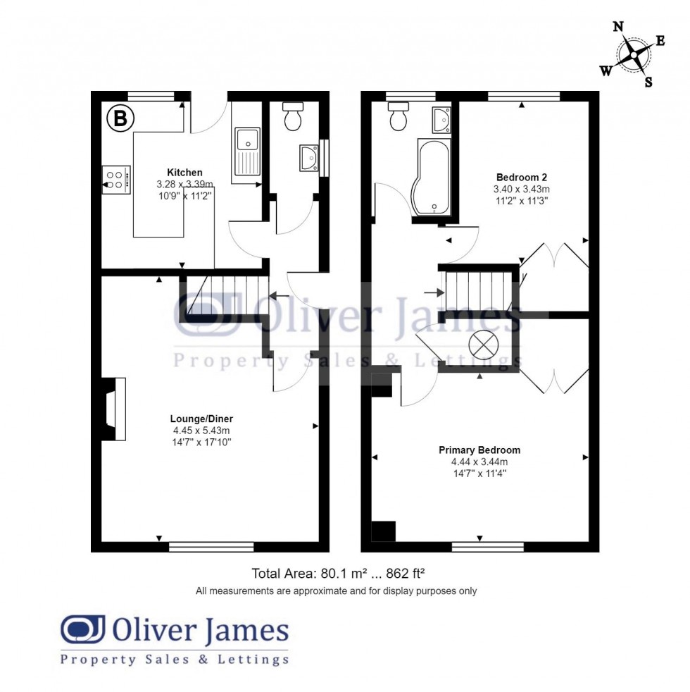 Floorplan for Huntingdon Road, Wyton & Houghton, Cambridgeshire.