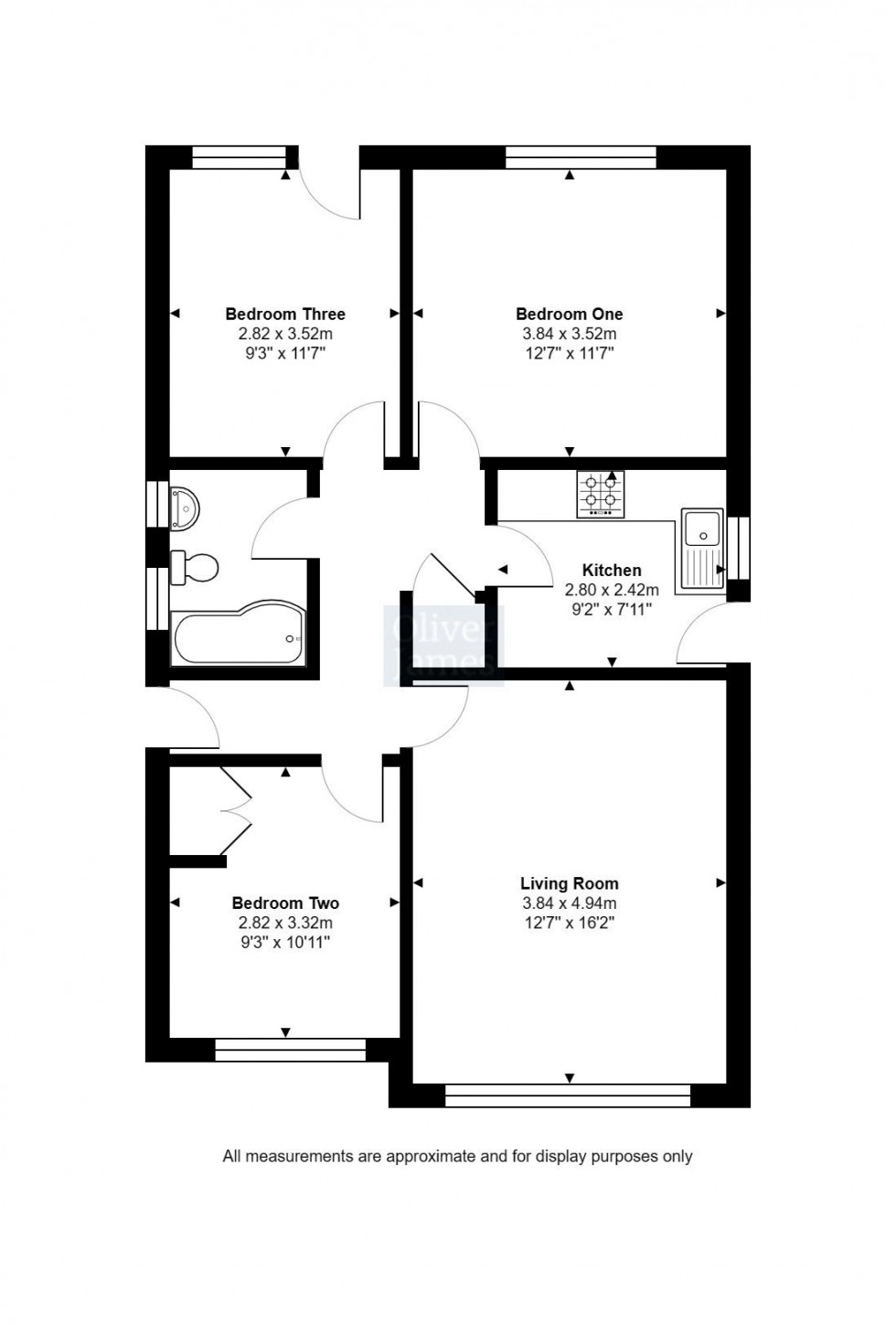 Floorplan for Craven Close, Trumpington, Cambridge
