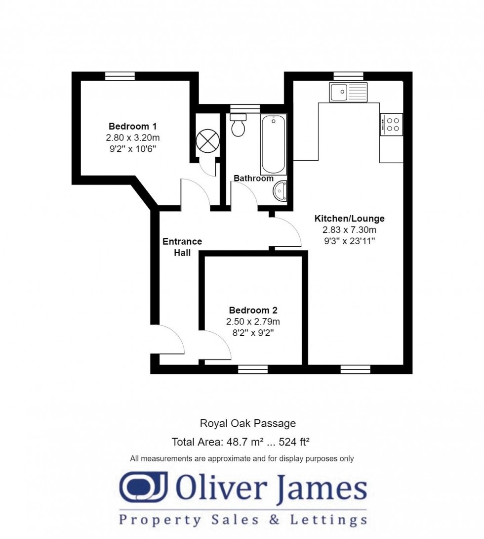 Floorplan for Royal Oak Passage, Huntingdon