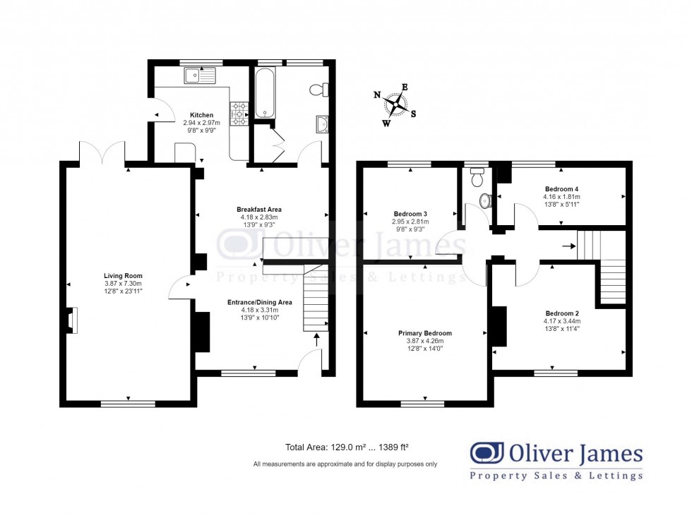 Floorplan for Sapley Road, Huntingdon, Cambridgeshire.