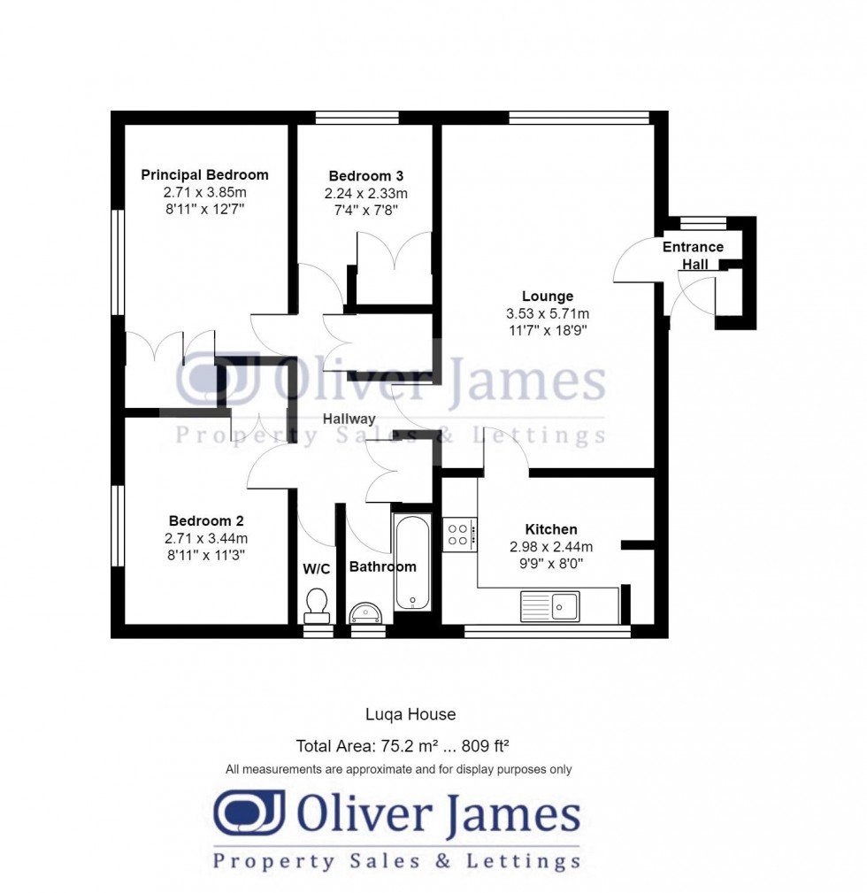 Floorplan for Williams Close, Brampton.