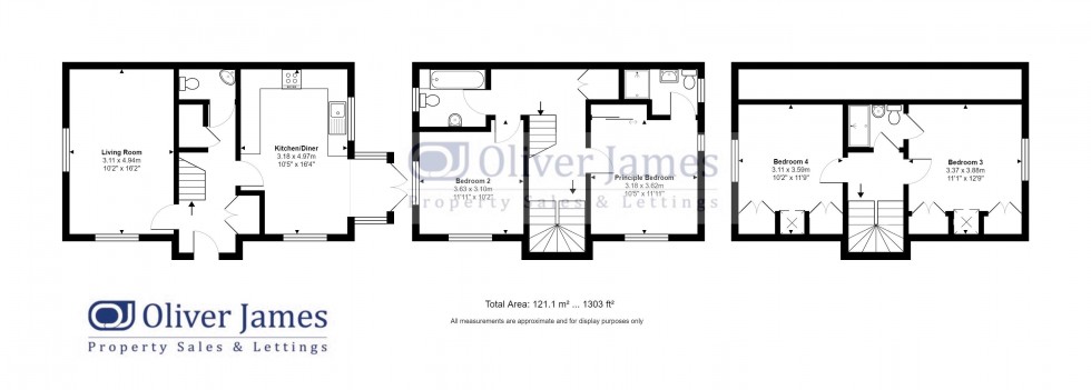 Floorplan for Brudenell, Godmanchester, Huntingdon.