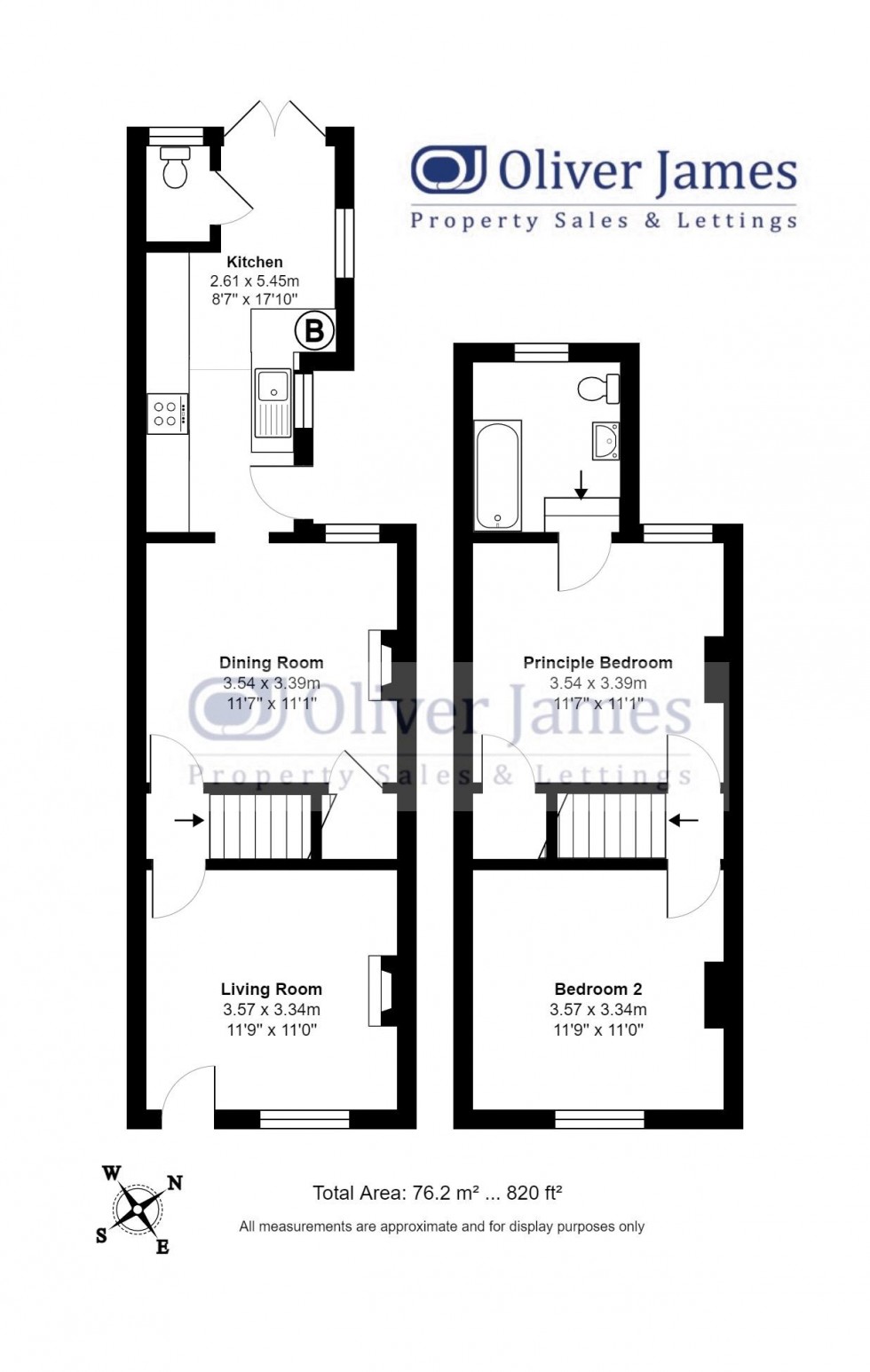 Floorplan for Ouse Walk, Huntingdon, Cambridgeshire.