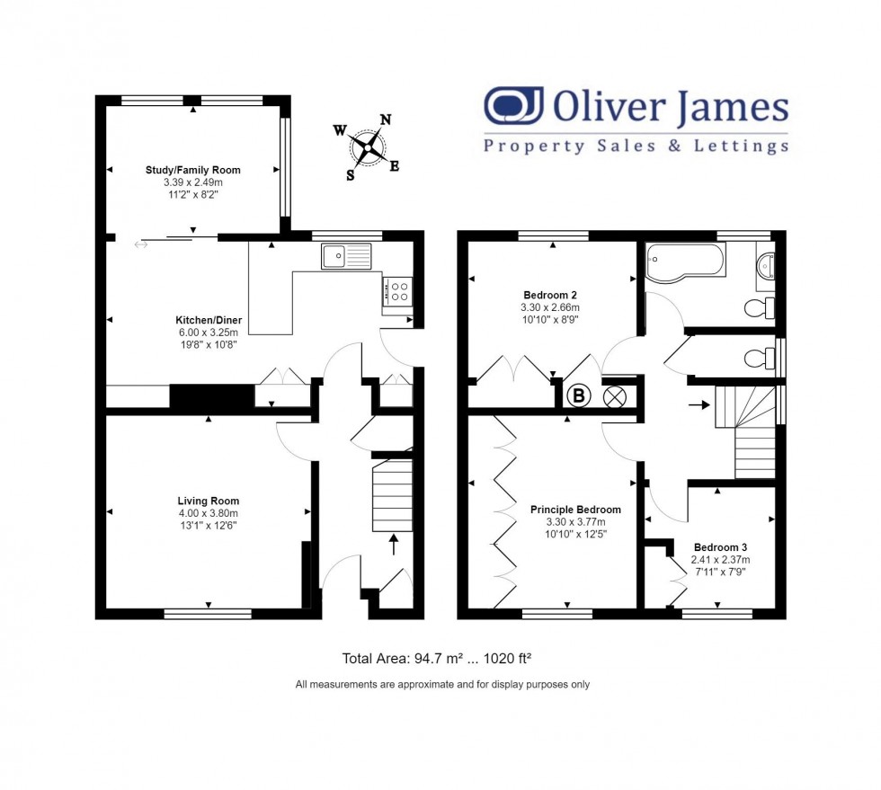 Floorplan for Clare Road, Huntingdon, Cambridgeshire.