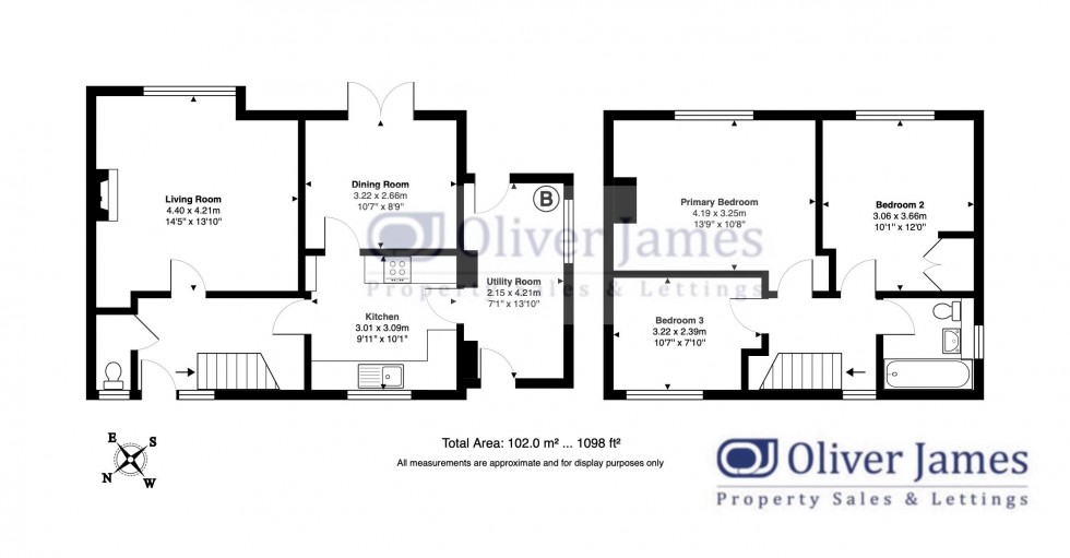 Floorplan for Great Northern Street, Huntingdon, Cambridgeshire.