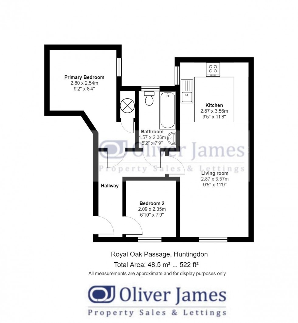 Floorplan for Royal Oak Passage, Huntingdon