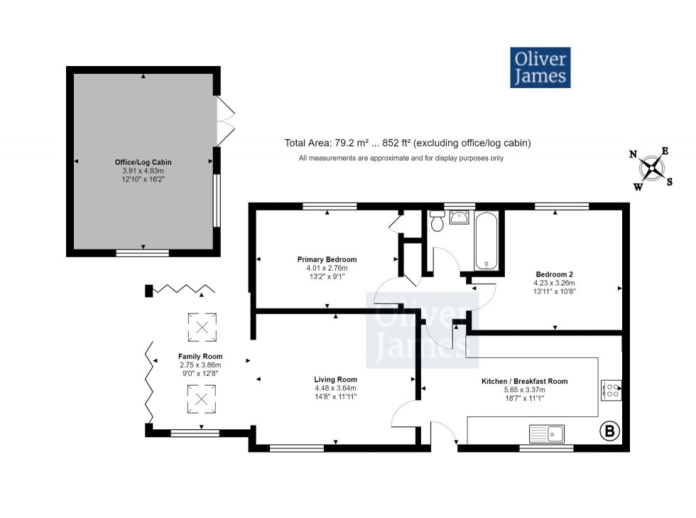 Floorplan for Elizabethan Way, Brampton, Huntingdon.