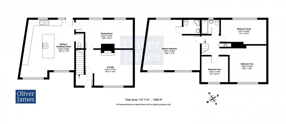 Floorplan for Beville, Woodwalton, Huntingdon.