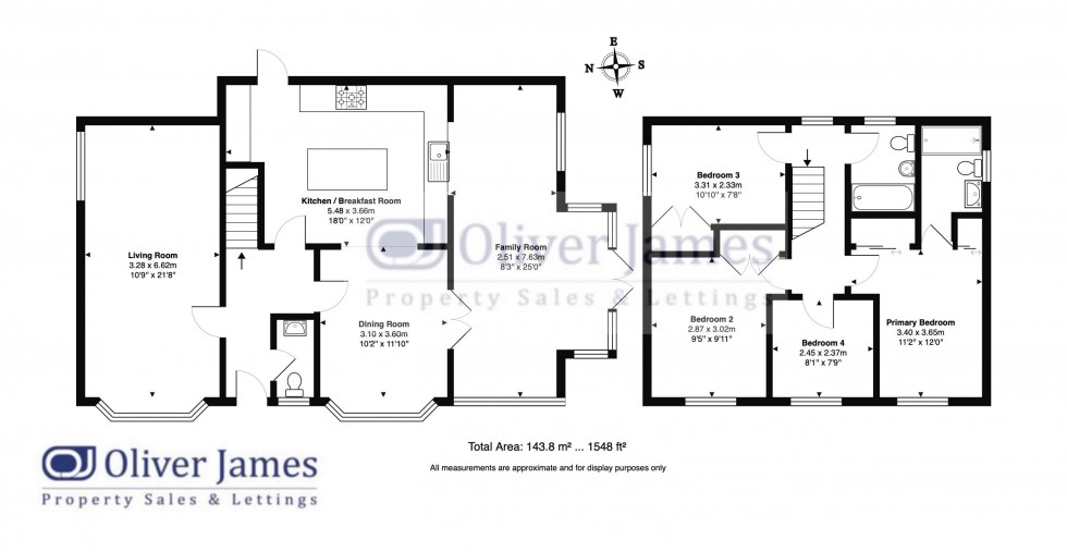 Floorplan for Louthe Way, Sawtry, Huntingdon.
