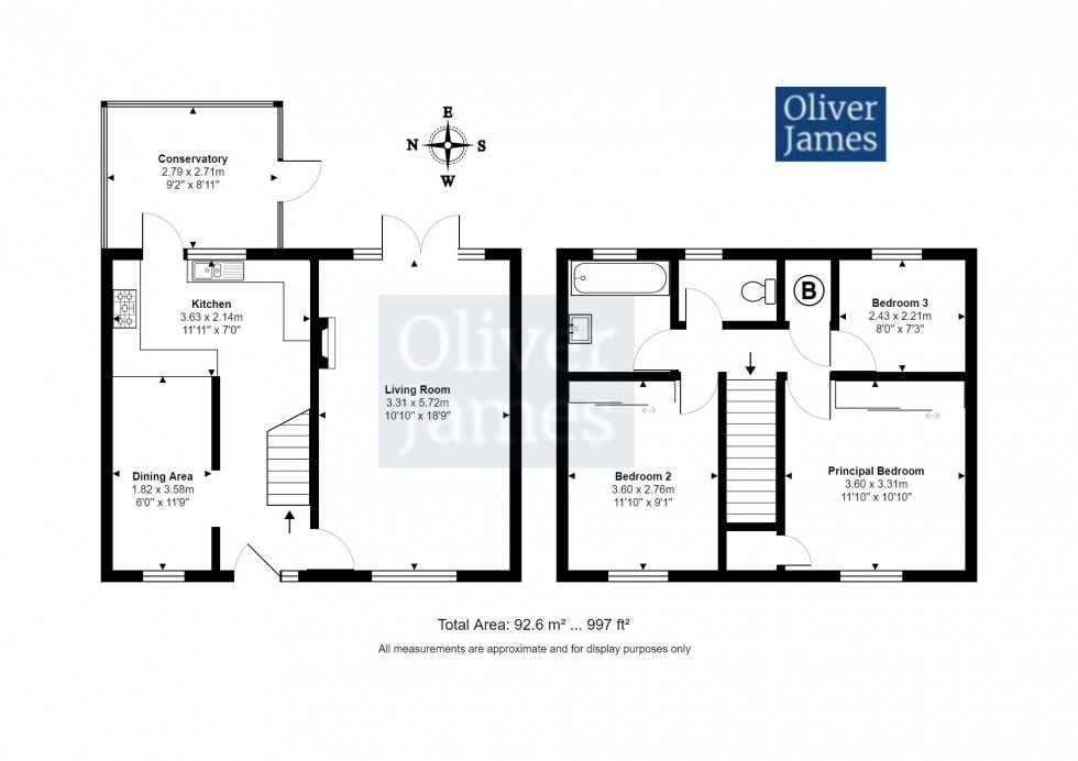 Floorplan for Spring Close, Huntingdon, Cambridgeshire.