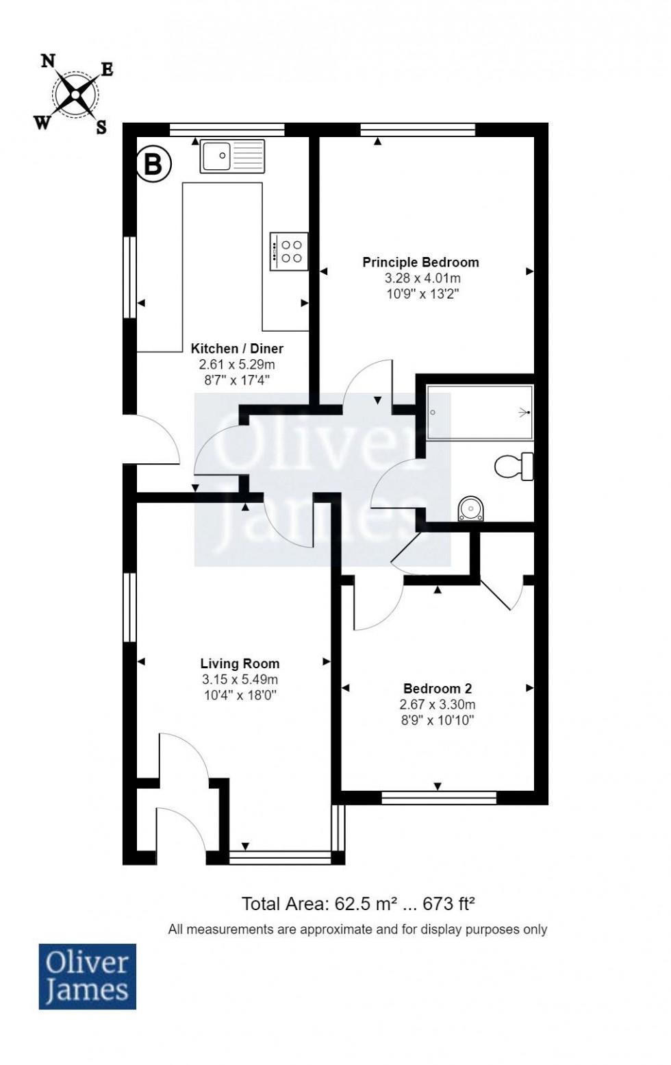 Floorplan for Grange Close, Sawtry, Huntingdon
