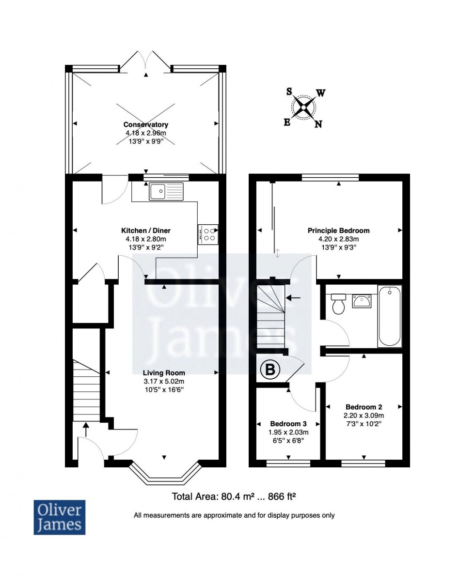 Floorplan for Ennerdale Close, Stukeley Meadow, Huntingdon.