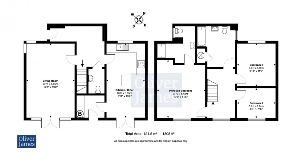 Floorplan for Primrose Lane, Huntingdon, Cambridgeshire.