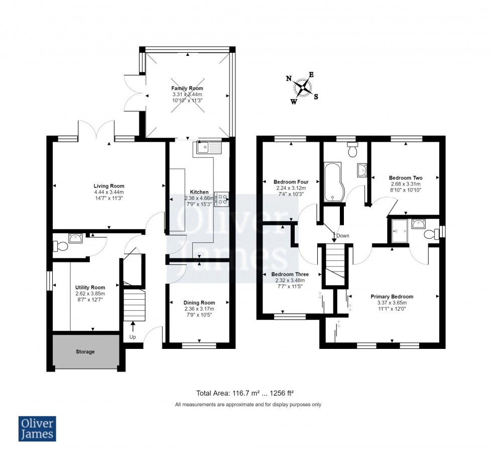 Floorplan for Stickle Close, Stukeley Meadows, Huntingdon