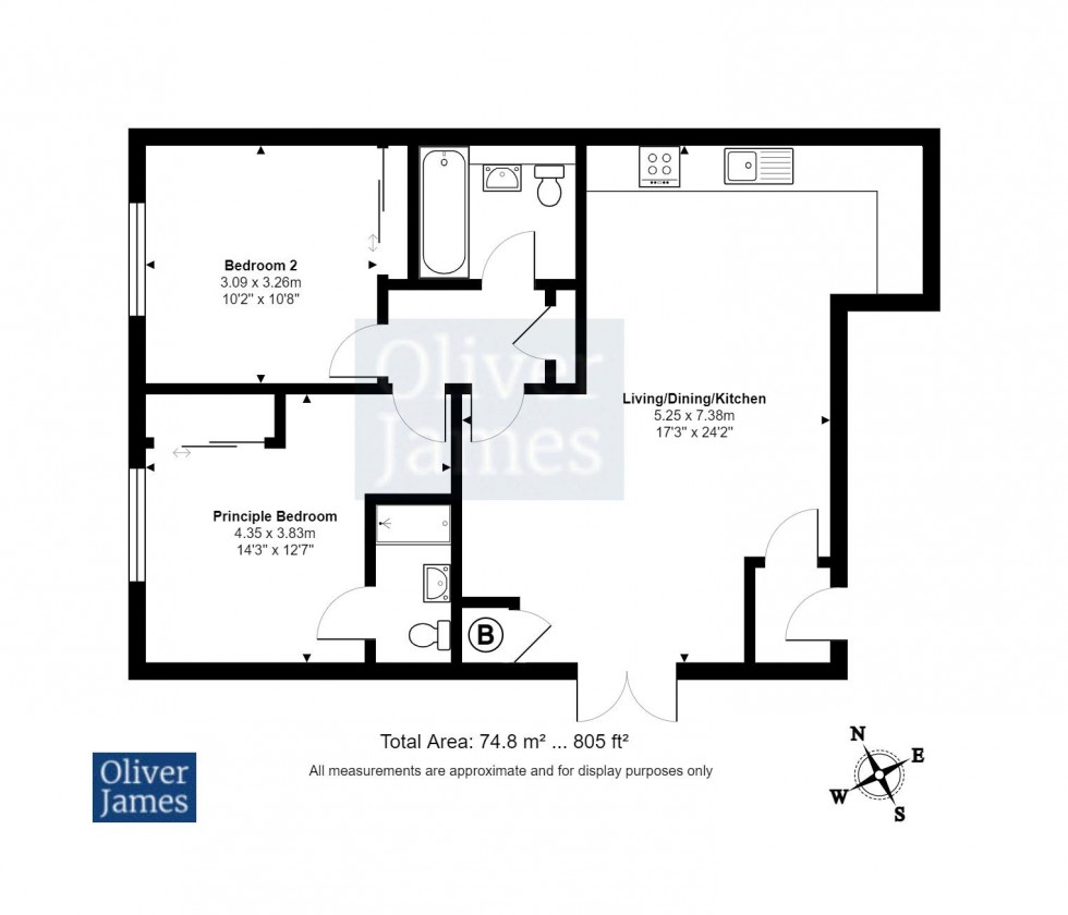 Floorplan for Ferrars Road, Huntingdon, Cambridgeshire.