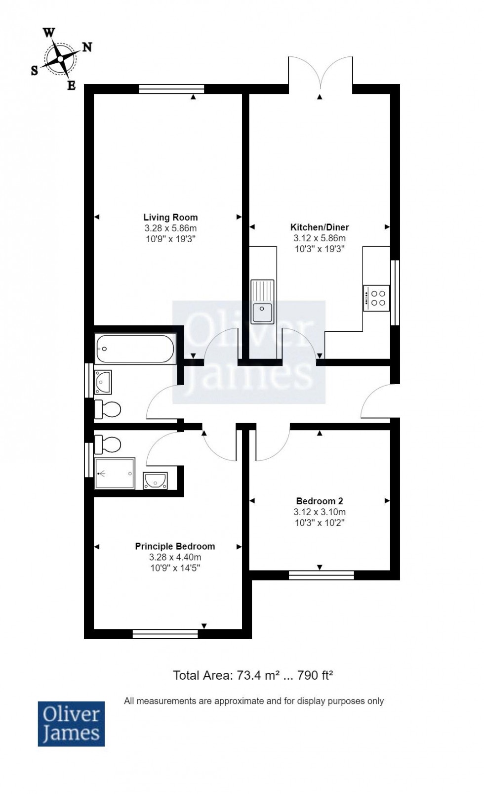 Floorplan for Belgrave Square, Sawtry, Huntingdon.