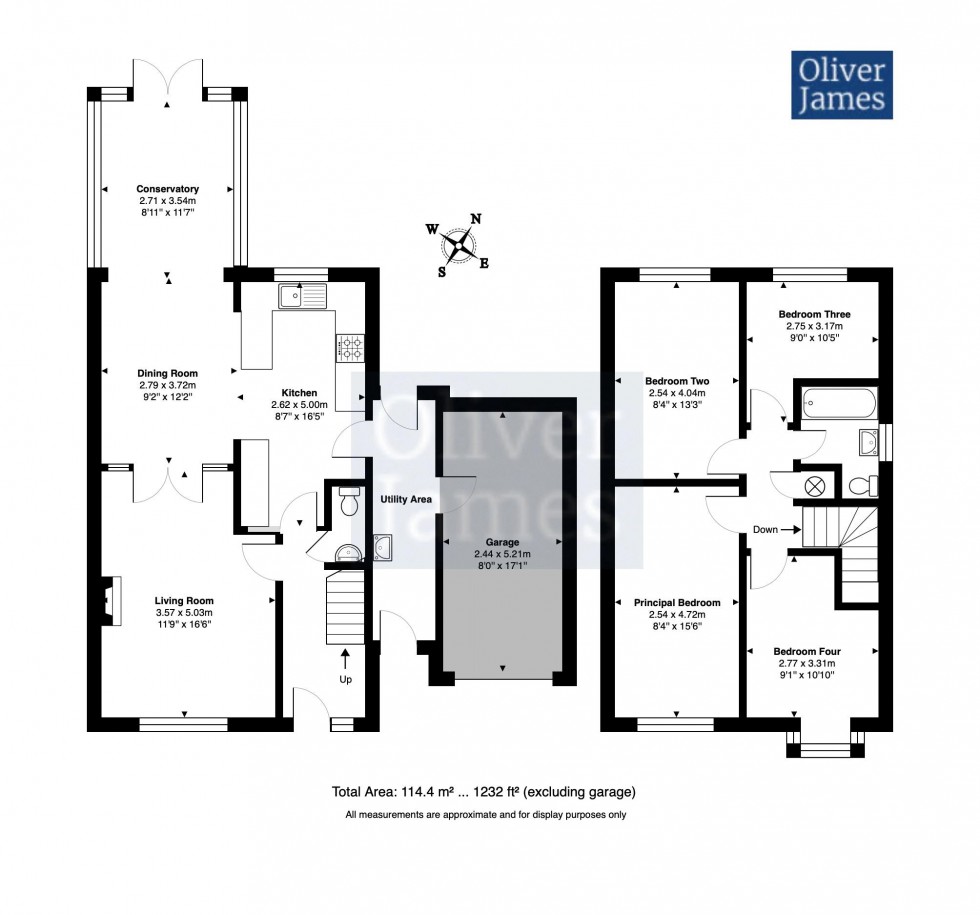 Floorplan for Durham Close, Sawtry. Huntingdon.