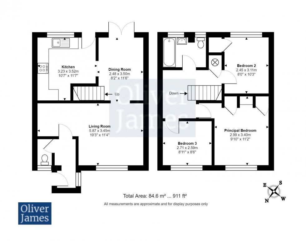 Floorplan for Nelson Road, Huntingdon, Cambridgeshire.