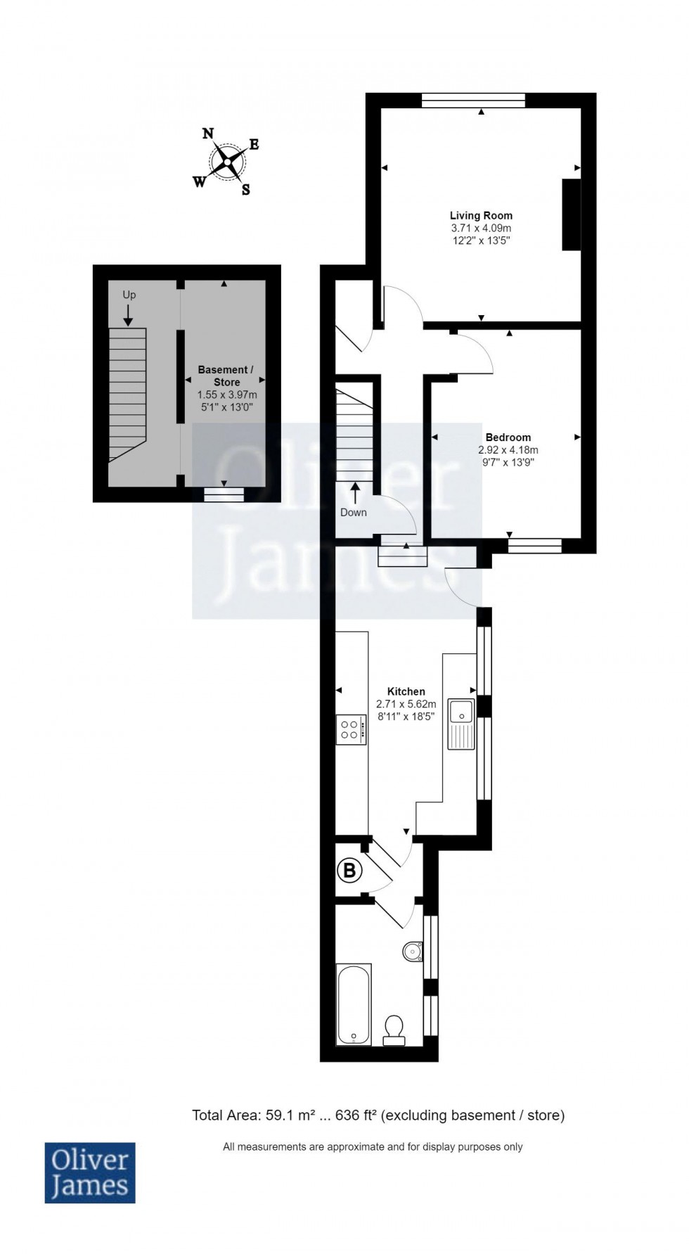 Floorplan for East Street, Huntingdon, Cambridgeshire.