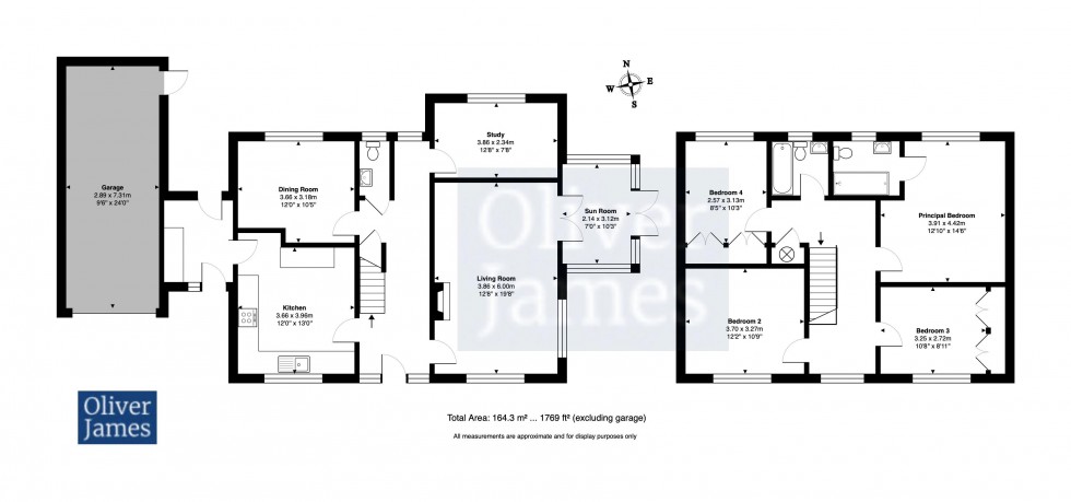 Floorplan for Wennington, Huntingdon, Cambridgeshire.