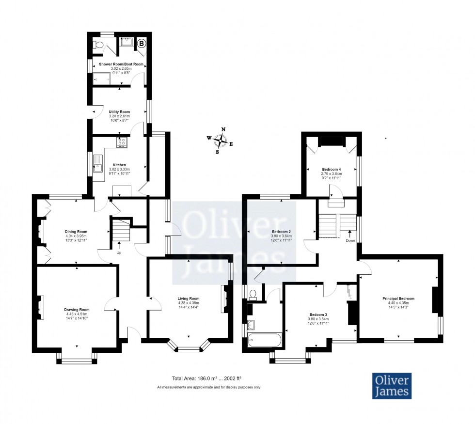 Floorplan for Avenue Road, St. Neots, Cambridgeshire.