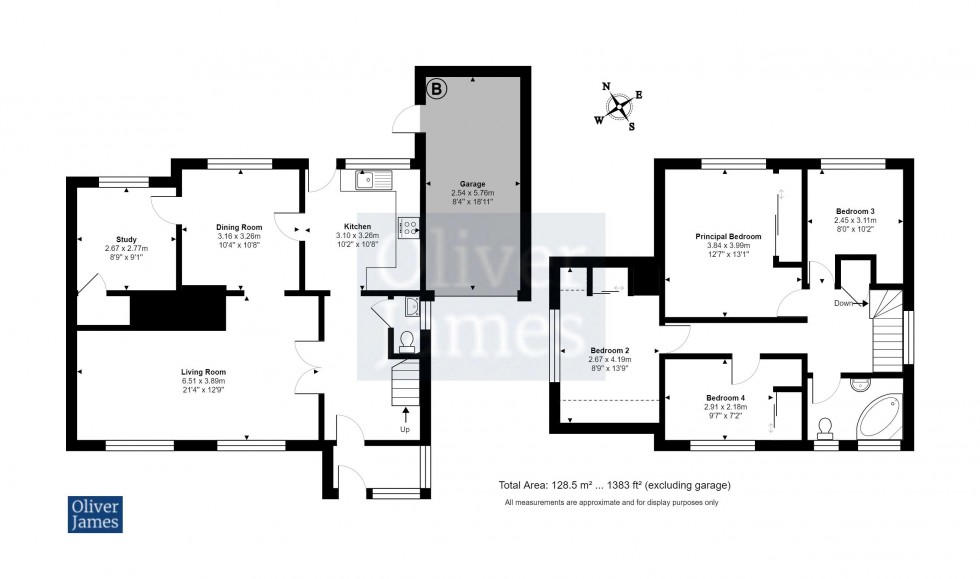 Floorplan for Hawthorn End, Alconbury, Huntingdon.