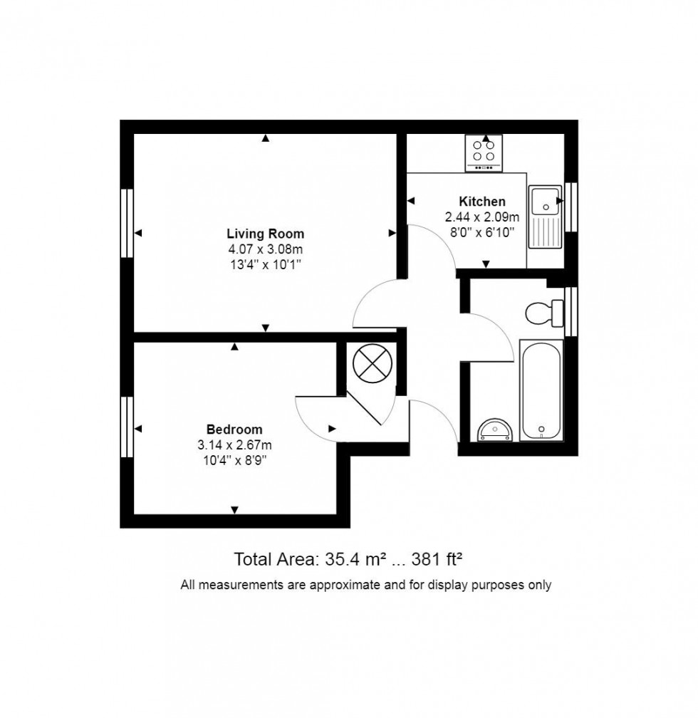 Floorplan for Brookland Terrace, Huntingdon, Cambridgeshire.