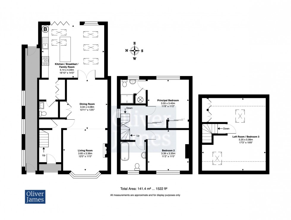 Floorplan for Kings Lane, St. Neots, Cambridgeshire.