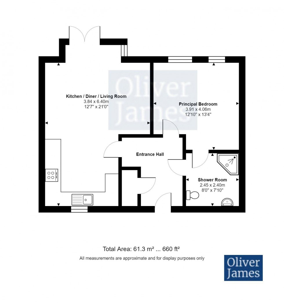 Floorplan for Park View, Brookside, Huntingdon.