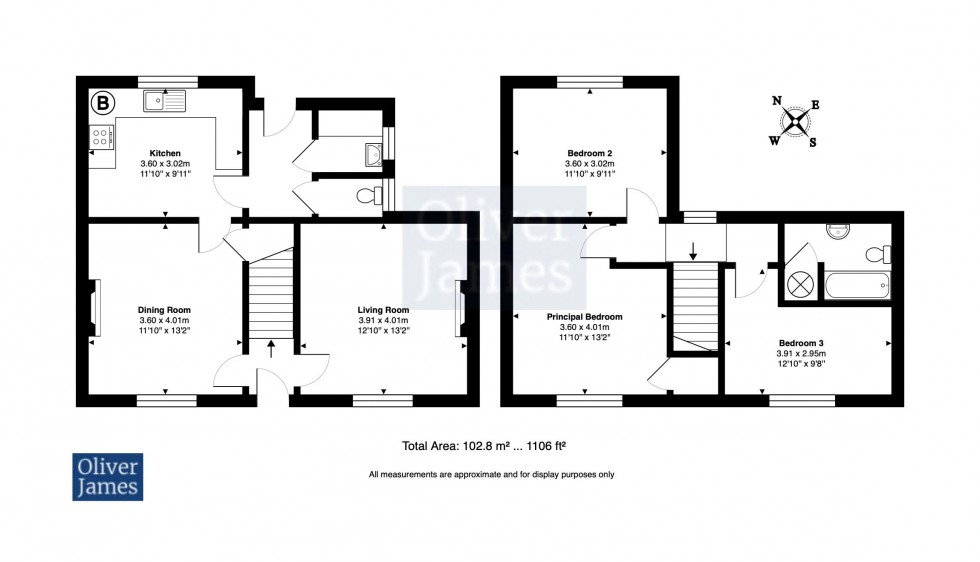 Floorplan for Blenheim Road, Ramsey, Huntingdon.