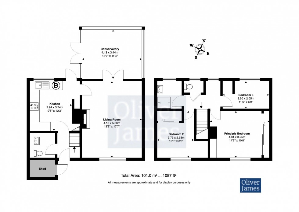 Floorplan for Hansell Road, Brampton, Huntingdon.